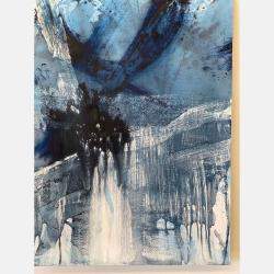Abstract Blue And White No3 By Kathleen Rhee, Australia,2020 (76 X 51)