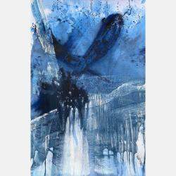 Abstract Blue And White No3 By Kathleen Rhee, Australia,2020 (76 X 51)