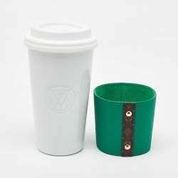 Louis Vuitton White/Green Monogram Coffee Cup 