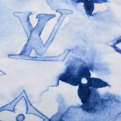 Pre Owned Louis Vuitton Blue Watercolor Monogram Terry Cotton Towel