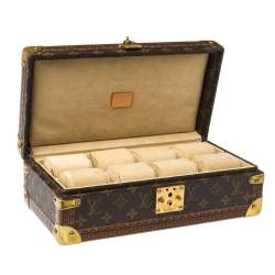 Vintage watch case with monogram pattern by Louis Vuitton, France