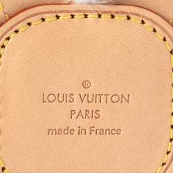 Louis Vuitton White Fluffy Fabric and Monogram Canvas Doudou Pingouin Ernest Toy