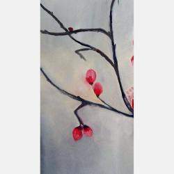 Les Fleurs Du Cerisier By Lydie Massou, France,2021 (100 X 100)