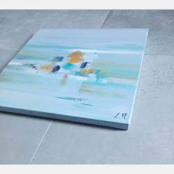 La Mer Et Les Dunes By Lydie Massou, France,2021 (40 X 40)
