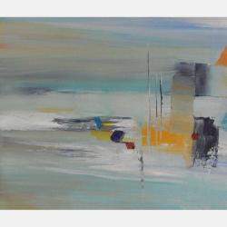 La Mer Et Les Dunes By Lydie Massou, France,2021 (40 X 40)