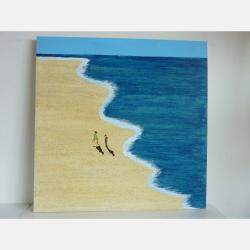 On The Beach. By Marcos Zrihen, Spain,2021 (80 X 80)