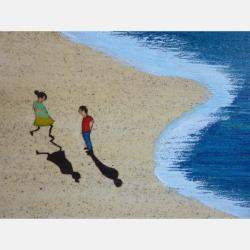 On The Beach. By Marcos Zrihen, Spain,2021 (80 X 80)