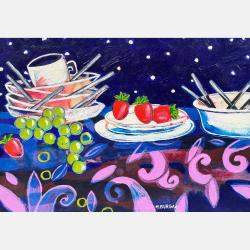 Bodegon Nocturno By Maria Burgaz, Spain,2020 (30 X 42)