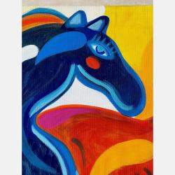 Horses In The Sunset By Mercedes Lagunas, Spain,2024 (55 X 110)