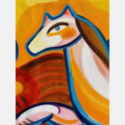 Horses In The Sunset By Mercedes Lagunas, Spain,2024 (55 X 110)