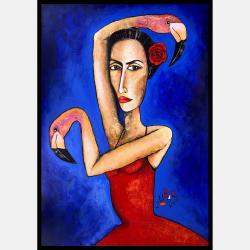 Flamenco-Flamingo By Mikhail Baranovskiy, Israel,2022 (100 X 70)