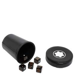 Montblanc Black Leather Meisterstuck Dice Cup Set