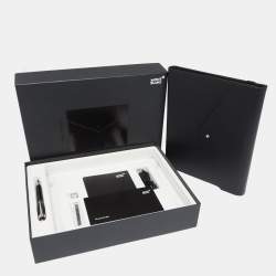 مملوكة مسبقًا Montblanc Black Leather Augmented Paper Set