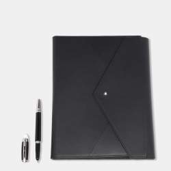 Pre Owned Montblanc Black Leather Augmented Paper Set