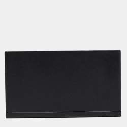 Montblanc Black Leather and Wood Letter Rack