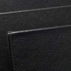 Montblanc Black Leather and Wood Letter Rack