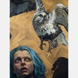 Madchen Und Ein Falke By Oleksii Gnievyshev, Germany,2021 (80 X 80)