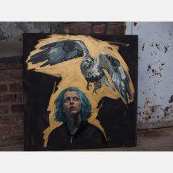 Madchen Und Ein Falke By Oleksii Gnievyshev, Germany,2021 (80 X 80)