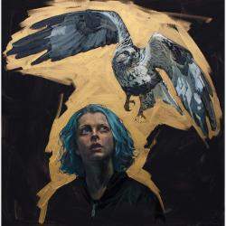 Madchen Und Ein Falke By Oleksii Gnievyshev, Germany,2021 (80 X 80)