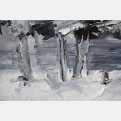 Arbres Dans Les Tons Neutres By Olga Novokhatska, France,2017 (73 X 116)