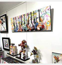 Variations For Pop Violins By Patrick Cornee, France,2023 (40 X 120)