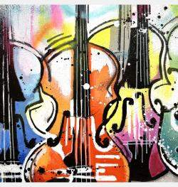 Variations For Pop Violins By Patrick Cornee, France,2023 (40 X 120)