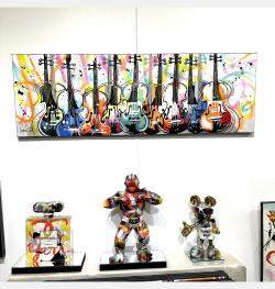 Variations For Pop Violins By Patrick Cornee, France,2023 (40 X 120)