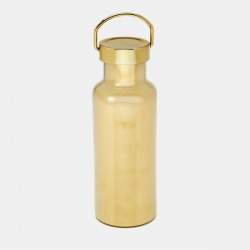 Pre Owned Prada Gold Tone Metal Thermal Water Bottle