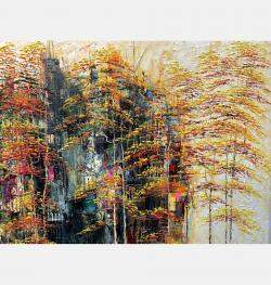 Old Dormitory In Fall By Quan Le, Vietnam,2022 (90 X 150)