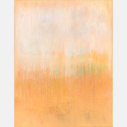 Mustard Abstract Painting Hj317 By Radek Smach, Czechia,2020 (90 X 70)