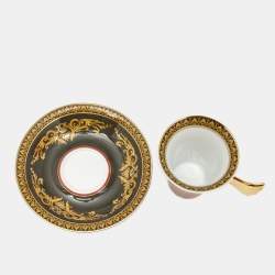 Pre Owned Rosenthal Meets Versace Medusa Coffee Cup and Saucer