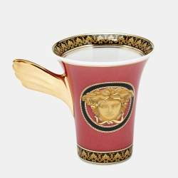 Pre Owned Rosenthal Meets Versace Medusa Coffee Cup and Saucer