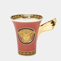 Pre Owned Rosenthal Meets Versace Medusa Coffee Cup and Saucer