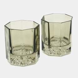 Pre Owned Rosenthal Meets Versace Medusa Lumiere Whiskey Glasses Set of 2
