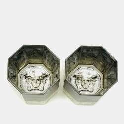 Pre Owned Rosenthal Meets Versace Medusa Lumiere Whiskey Glasses Set of 2