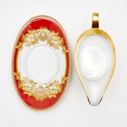 Rosenthal Meets Versace Asian Dream Sauce Boat with Saucer 