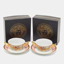 Rosenthal Meets Versace Le jardin de Versace Creamsoup Cup with Saucer Set of 2