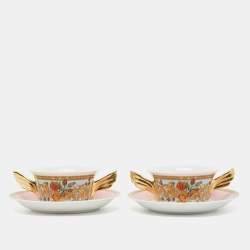 Rosenthal Meets Versace Le jardin de Versace Creamsoup Cup with Saucer Set of 2