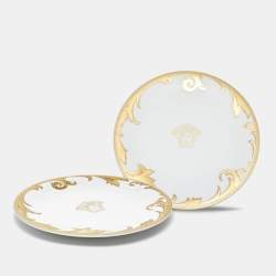 Rosenthal Meets Versace Arabesque Champagne Service Plate Set of 2