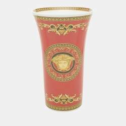 Rosenthal Meets Versace Medusa Red Porcelain Vase