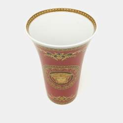 Rosenthal Meets Versace Medusa Red Porcelain Vase
