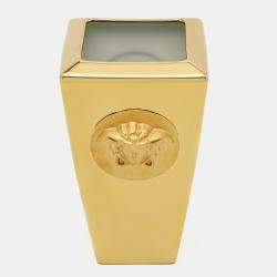 Rosenthal Meets Versace Gold Medusa Vanity Vase