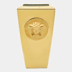 Rosenthal Meets Versace Gold Medusa Vanity Vase