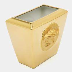 Rosenthal Meets Versace Gold Medusa Vanity Vase