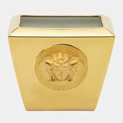 Rosenthal Meets Versace Gold Medusa Vanity Vase