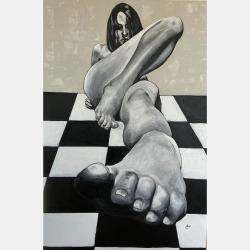 The next move (laying) by Samar Kamel, Egypt, 2021 (120 x 80)