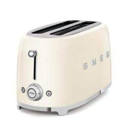 Smeg 50's Retro Style Aesthetic 4 Slice Toaster, Cream (Available for UAE Customers Only)