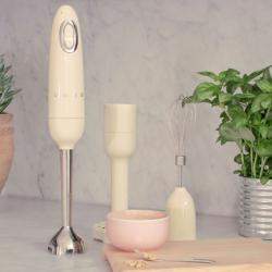 Smeg 50's Retro Style Aesthetic Hand Blender with Accessories, Cream (Available for UAE Customers Only)