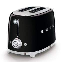 Smeg 50's Retro Style Aesthetic 2 Slice Toaster, Black (Available for UAE Customers Only)
