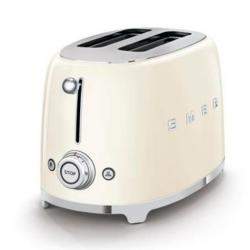 Smeg 50's Retro Style Aesthetic 2 Slice Toaster, Cream (Available for UAE Customers Only)